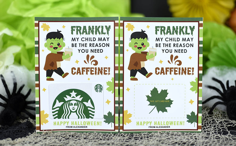 Halloween coffee card holder Halloween coffee card holder